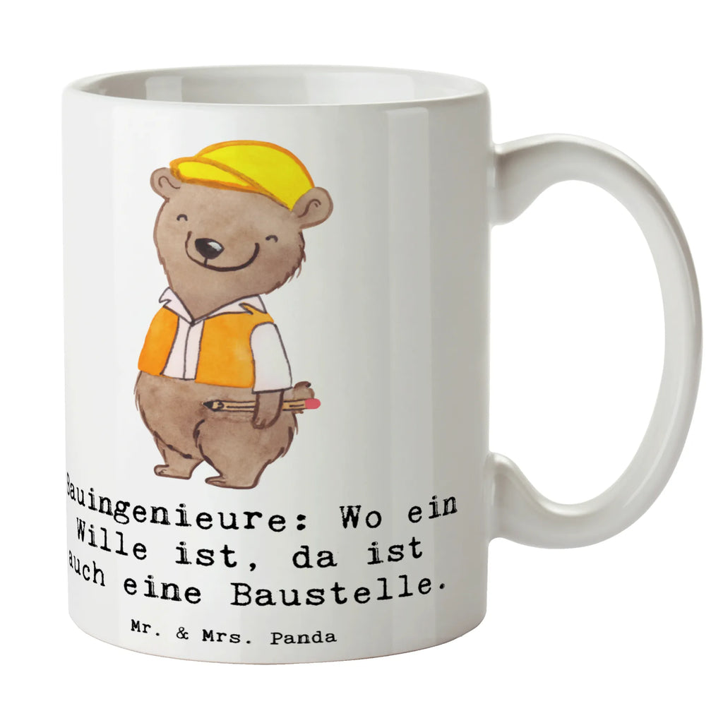 Tasse Bauingenieure: Wo ein Wille ist, da ist auch eine Baustelle. Tasse, Kaffeetasse, Teetasse, Becher, Kaffeebecher, Teebecher, Keramiktasse, Porzellantasse, Büro Tasse, Geschenk Tasse, Tasse Sprüche, Tasse Motive, Kaffeetassen, Tasse bedrucken, Designer Tasse, Cappuccino Tassen, Schöne Teetassen, Beruf, Ausbildung, Jubiläum, Abschied, Rente, Kollege, Kollegin, Geschenk, Schenken, Arbeitskollege, Mitarbeiter, Firma, Danke, Dankeschön