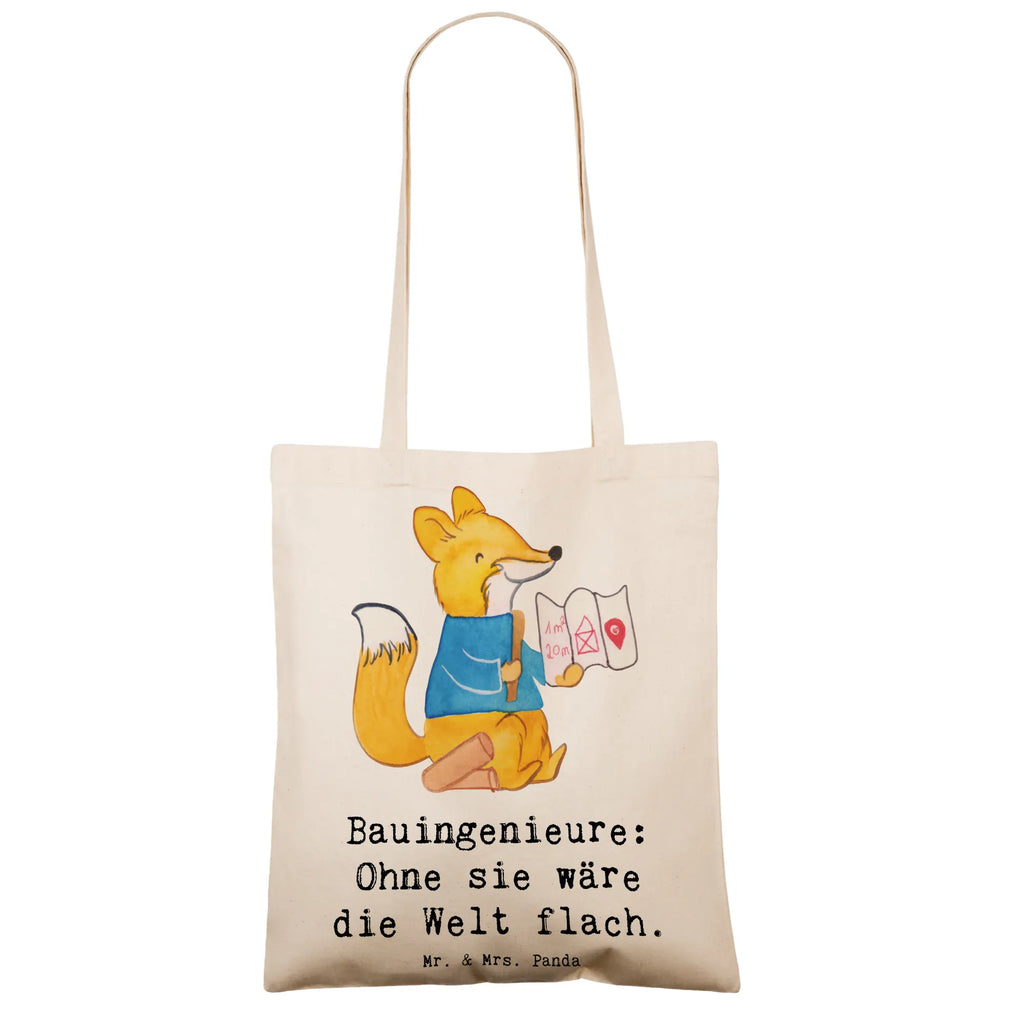 Tragetasche Bauingenieure: Ohne sie wäre die Welt flach. Beuteltasche, Beutel, Einkaufstasche, Jutebeutel, Stoffbeutel, Tasche, Shopper, Umhängetasche, Strandtasche, Schultertasche, Stofftasche, Tragetasche, Badetasche, Jutetasche, Einkaufstüte, Laptoptasche, Beruf, Ausbildung, Jubiläum, Abschied, Rente, Kollege, Kollegin, Geschenk, Schenken, Arbeitskollege, Mitarbeiter, Firma, Danke, Dankeschön