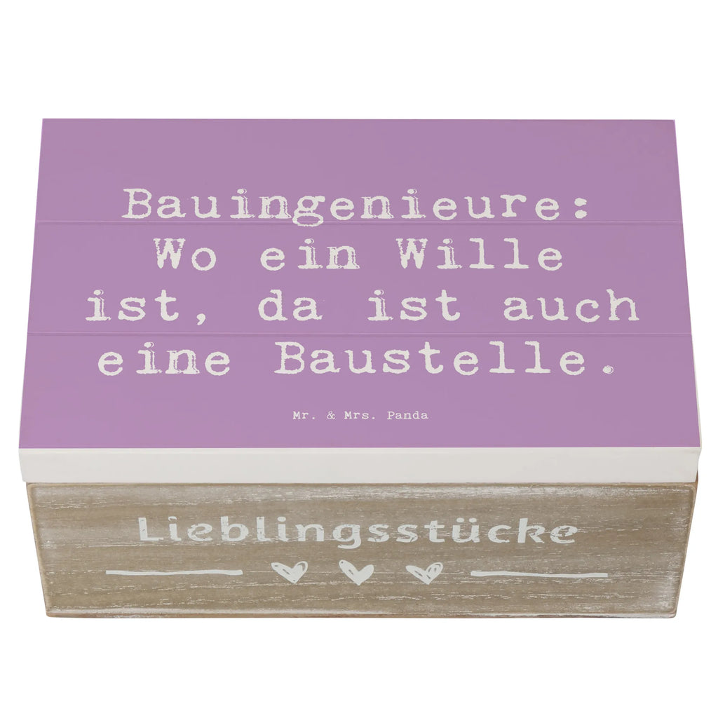 Holzkiste Spruch Bauingenieure: Wo ein Wille ist, da ist auch eine Baustelle. Holzkiste, Kiste, Schatzkiste, Truhe, Schatulle, XXL, Erinnerungsbox, Erinnerungskiste, Dekokiste, Aufbewahrungsbox, Geschenkbox, Geschenkdose, Beruf, Ausbildung, Jubiläum, Abschied, Rente, Kollege, Kollegin, Geschenk, Schenken, Arbeitskollege, Mitarbeiter, Firma, Danke, Dankeschön