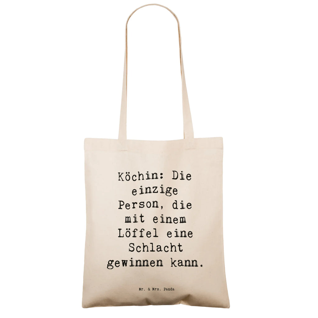 Tragetasche Spruch Köchin: Die einzige Person, die mit einem Löffel eine Schlacht gewinnen kann. Beuteltasche, Beutel, Einkaufstasche, Jutebeutel, Stoffbeutel, Tasche, Shopper, Umhängetasche, Strandtasche, Schultertasche, Stofftasche, Tragetasche, Badetasche, Jutetasche, Einkaufstüte, Laptoptasche, Beruf, Ausbildung, Jubiläum, Abschied, Rente, Kollege, Kollegin, Geschenk, Schenken, Arbeitskollege, Mitarbeiter, Firma, Danke, Dankeschön