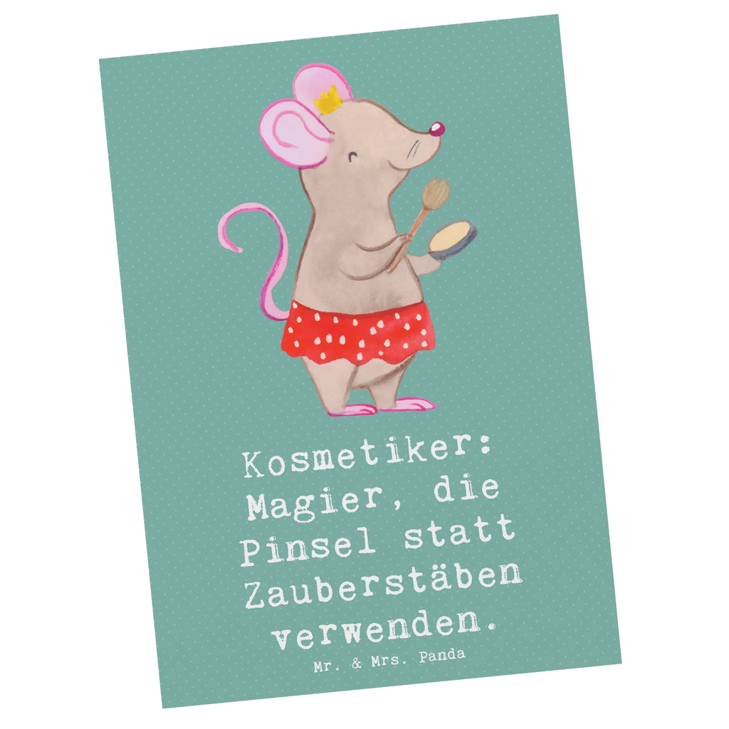 Postkarte Kosmetiker: Magier, die Pinsel statt Zauberstäben verwenden. Postkarte, Karte, Geschenkkarte, Grußkarte, Einladung, Ansichtskarte, Geburtstagskarte, Einladungskarte, Dankeskarte, Ansichtskarten, Einladung Geburtstag, Einladungskarten Geburtstag, Beruf, Ausbildung, Jubiläum, Abschied, Rente, Kollege, Kollegin, Geschenk, Schenken, Arbeitskollege, Mitarbeiter, Firma, Danke, Dankeschön