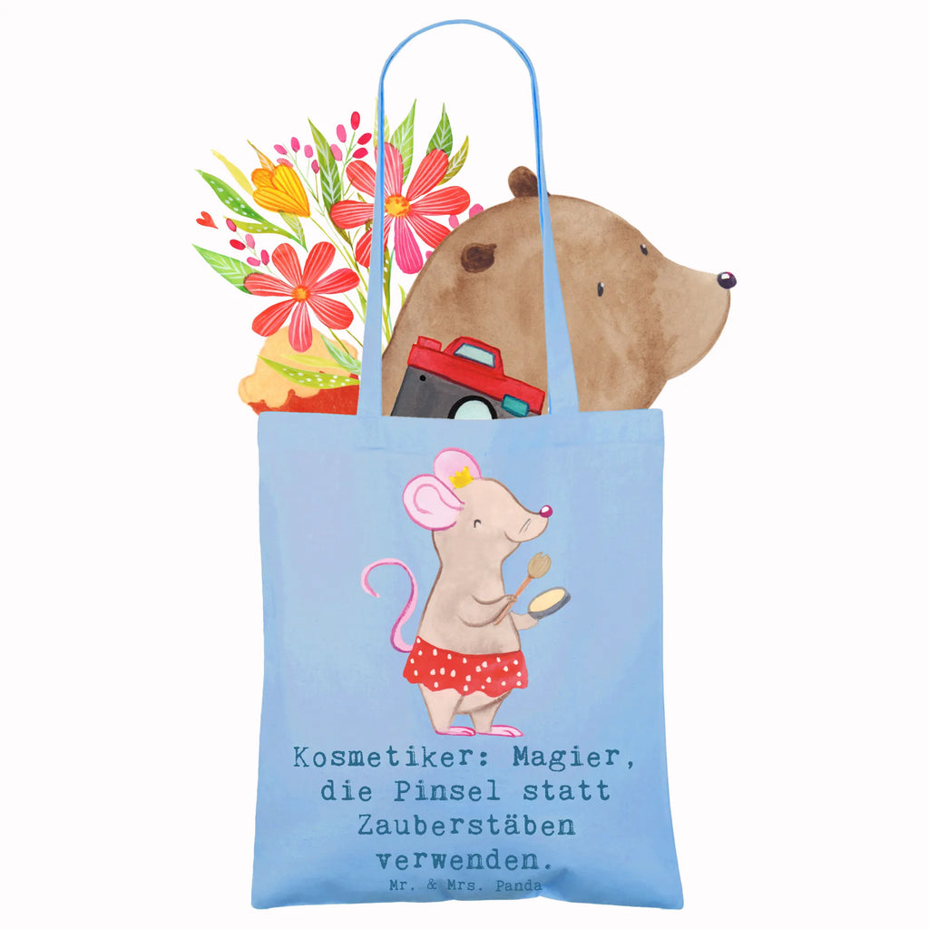 Tragetasche Kosmetiker: Magier, die Pinsel statt Zauberstäben verwenden. Beuteltasche, Beutel, Einkaufstasche, Jutebeutel, Stoffbeutel, Tasche, Shopper, Umhängetasche, Strandtasche, Schultertasche, Stofftasche, Tragetasche, Badetasche, Jutetasche, Einkaufstüte, Laptoptasche, Beruf, Ausbildung, Jubiläum, Abschied, Rente, Kollege, Kollegin, Geschenk, Schenken, Arbeitskollege, Mitarbeiter, Firma, Danke, Dankeschön