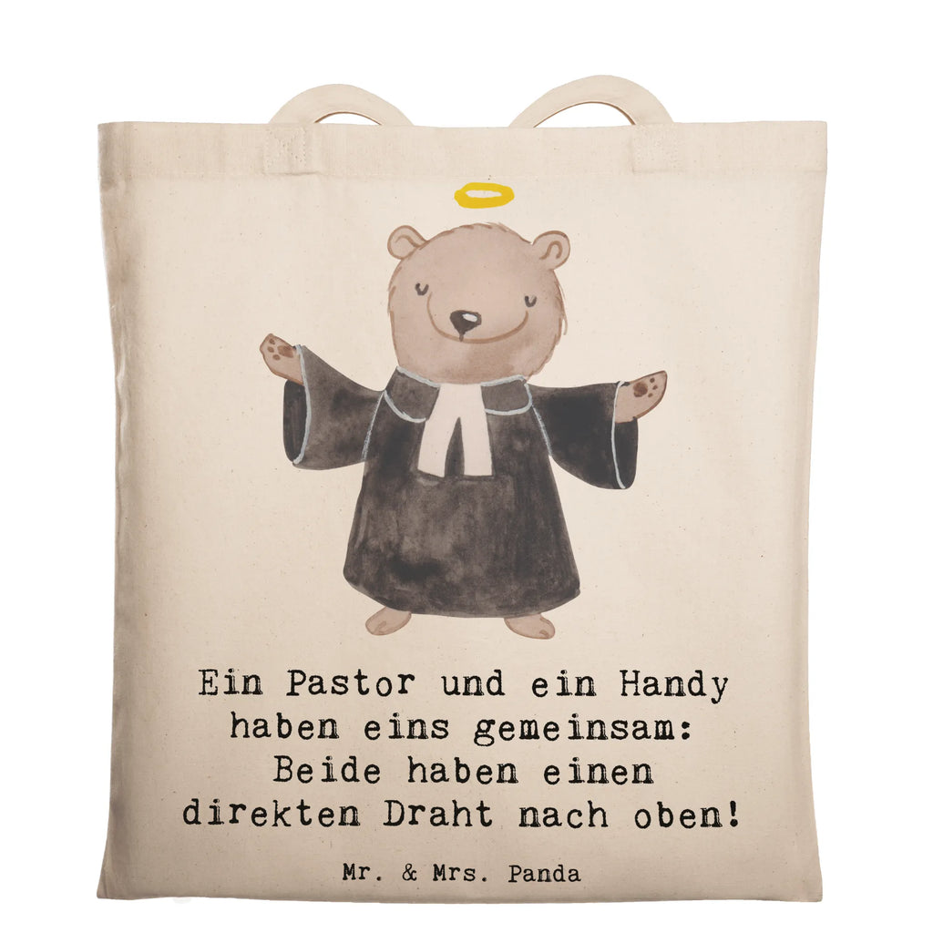 Tragetasche Ein Pastor und ein Handy haben eins gemeinsam: Beide haben einen direkten Draht nach oben! Beuteltasche, Beutel, Einkaufstasche, Jutebeutel, Stoffbeutel, Tasche, Shopper, Umhängetasche, Strandtasche, Schultertasche, Stofftasche, Tragetasche, Badetasche, Jutetasche, Einkaufstüte, Laptoptasche, Beruf, Ausbildung, Jubiläum, Abschied, Rente, Kollege, Kollegin, Geschenk, Schenken, Arbeitskollege, Mitarbeiter, Firma, Danke, Dankeschön