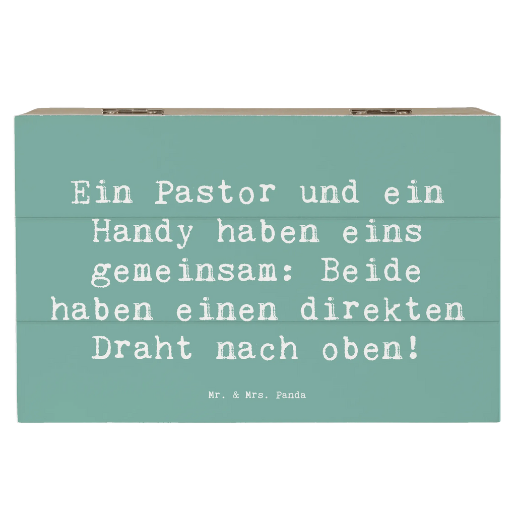 Holzkiste Spruch Ein Pastor und ein Handy haben eins gemeinsam: Beide haben einen direkten Draht nach oben! Holzkiste, Kiste, Schatzkiste, Truhe, Schatulle, XXL, Erinnerungsbox, Erinnerungskiste, Dekokiste, Aufbewahrungsbox, Geschenkbox, Geschenkdose, Beruf, Ausbildung, Jubiläum, Abschied, Rente, Kollege, Kollegin, Geschenk, Schenken, Arbeitskollege, Mitarbeiter, Firma, Danke, Dankeschön