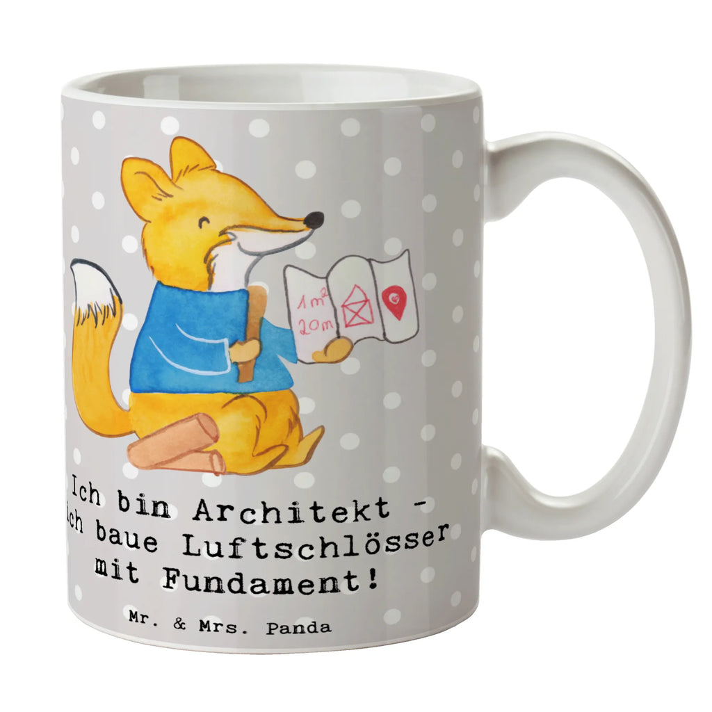 Tasse Ich bin Architekt - ich baue Luftschlösser mit Fundament! Tasse, Kaffeetasse, Teetasse, Becher, Kaffeebecher, Teebecher, Keramiktasse, Porzellantasse, Büro Tasse, Geschenk Tasse, Tasse Sprüche, Tasse Motive, Kaffeetassen, Tasse bedrucken, Designer Tasse, Cappuccino Tassen, Schöne Teetassen, Beruf, Ausbildung, Jubiläum, Abschied, Rente, Kollege, Kollegin, Geschenk, Schenken, Arbeitskollege, Mitarbeiter, Firma, Danke, Dankeschön