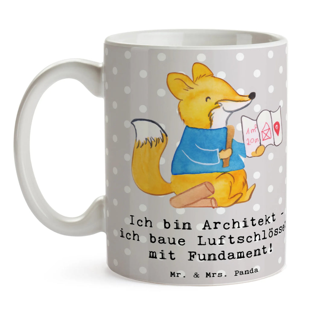 Tasse Ich bin Architekt - ich baue Luftschlösser mit Fundament! Tasse, Kaffeetasse, Teetasse, Becher, Kaffeebecher, Teebecher, Keramiktasse, Porzellantasse, Büro Tasse, Geschenk Tasse, Tasse Sprüche, Tasse Motive, Kaffeetassen, Tasse bedrucken, Designer Tasse, Cappuccino Tassen, Schöne Teetassen, Beruf, Ausbildung, Jubiläum, Abschied, Rente, Kollege, Kollegin, Geschenk, Schenken, Arbeitskollege, Mitarbeiter, Firma, Danke, Dankeschön