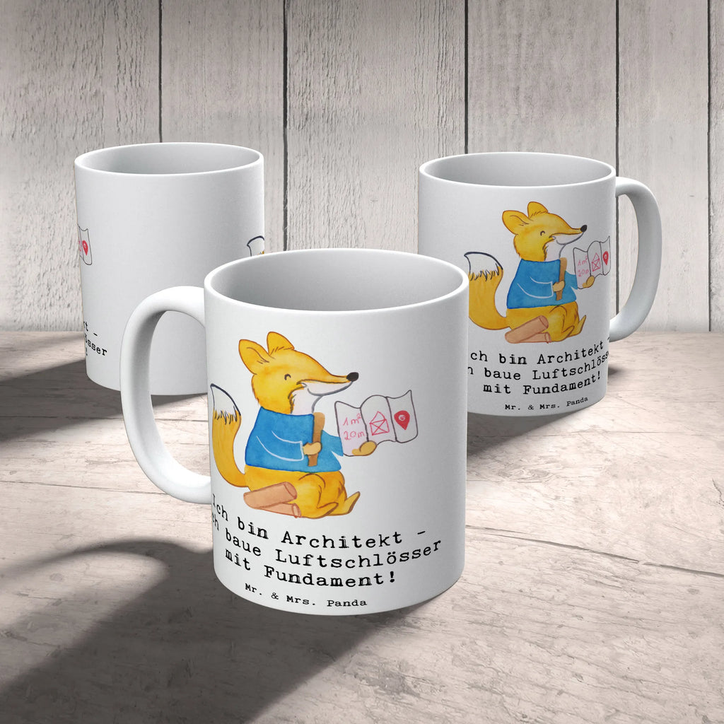 Tasse Ich bin Architekt - ich baue Luftschlösser mit Fundament! Tasse, Kaffeetasse, Teetasse, Becher, Kaffeebecher, Teebecher, Keramiktasse, Porzellantasse, Büro Tasse, Geschenk Tasse, Tasse Sprüche, Tasse Motive, Kaffeetassen, Tasse bedrucken, Designer Tasse, Cappuccino Tassen, Schöne Teetassen, Beruf, Ausbildung, Jubiläum, Abschied, Rente, Kollege, Kollegin, Geschenk, Schenken, Arbeitskollege, Mitarbeiter, Firma, Danke, Dankeschön