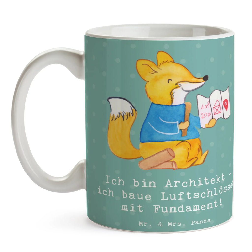 Tasse Ich bin Architekt - ich baue Luftschlösser mit Fundament! Tasse, Kaffeetasse, Teetasse, Becher, Kaffeebecher, Teebecher, Keramiktasse, Porzellantasse, Büro Tasse, Geschenk Tasse, Tasse Sprüche, Tasse Motive, Kaffeetassen, Tasse bedrucken, Designer Tasse, Cappuccino Tassen, Schöne Teetassen, Beruf, Ausbildung, Jubiläum, Abschied, Rente, Kollege, Kollegin, Geschenk, Schenken, Arbeitskollege, Mitarbeiter, Firma, Danke, Dankeschön