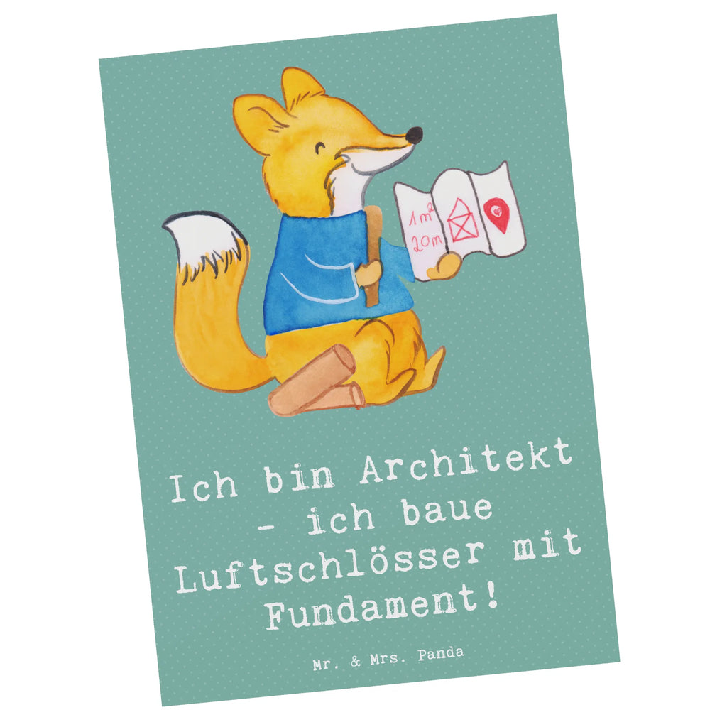 Postkarte Ich bin Architekt - ich baue Luftschlösser mit Fundament! Postkarte, Karte, Geschenkkarte, Grußkarte, Einladung, Ansichtskarte, Geburtstagskarte, Einladungskarte, Dankeskarte, Ansichtskarten, Einladung Geburtstag, Einladungskarten Geburtstag, Beruf, Ausbildung, Jubiläum, Abschied, Rente, Kollege, Kollegin, Geschenk, Schenken, Arbeitskollege, Mitarbeiter, Firma, Danke, Dankeschön