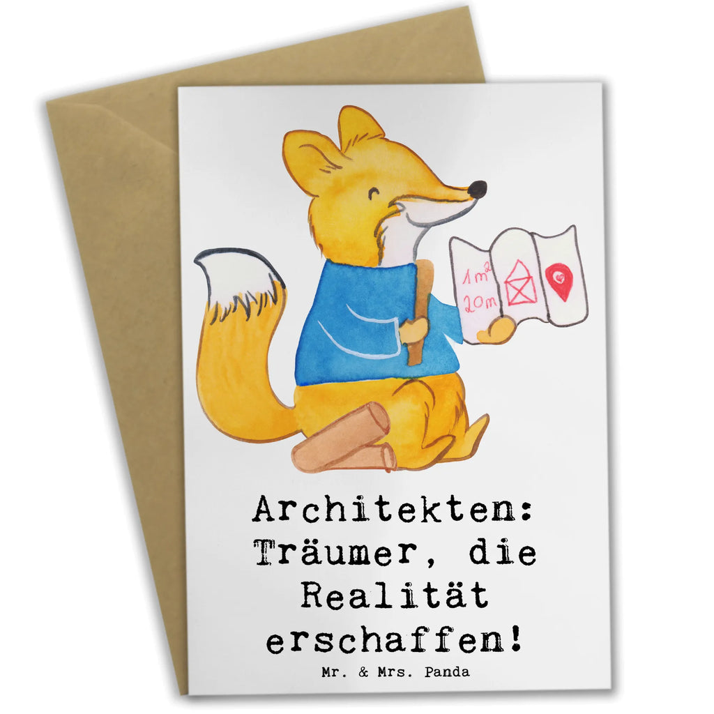 Grußkarte Architekten: Träumer, die Realität erschaffen! Grußkarte, Klappkarte, Einladungskarte, Glückwunschkarte, Hochzeitskarte, Geburtstagskarte, Karte, Ansichtskarten, Beruf, Ausbildung, Jubiläum, Abschied, Rente, Kollege, Kollegin, Geschenk, Schenken, Arbeitskollege, Mitarbeiter, Firma, Danke, Dankeschön