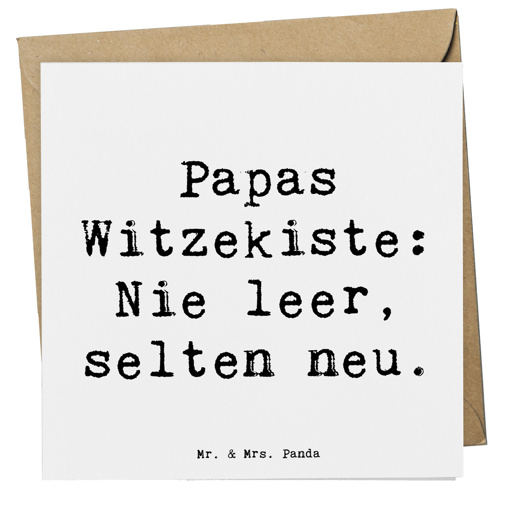 Deluxe Karte Spruch Vater Witzekiste Karte, Grußkarte, Klappkarte, Einladungskarte, Glückwunschkarte, Hochzeitskarte, Geburtstagskarte, Hochwertige Grußkarte, Hochwertige Klappkarte, Familie, Vatertag, Muttertag, Bruder, Schwester, Mama, Papa, Oma, Opa