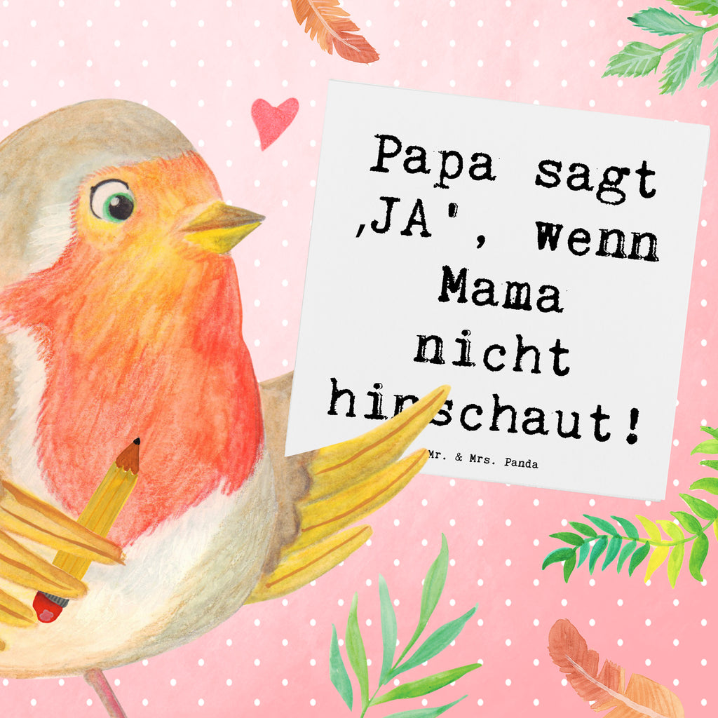 Deluxe Karte Spruch Vater Geheimhaltung Karte, Grußkarte, Klappkarte, Einladungskarte, Glückwunschkarte, Hochzeitskarte, Geburtstagskarte, Hochwertige Grußkarte, Hochwertige Klappkarte, Familie, Vatertag, Muttertag, Bruder, Schwester, Mama, Papa, Oma, Opa