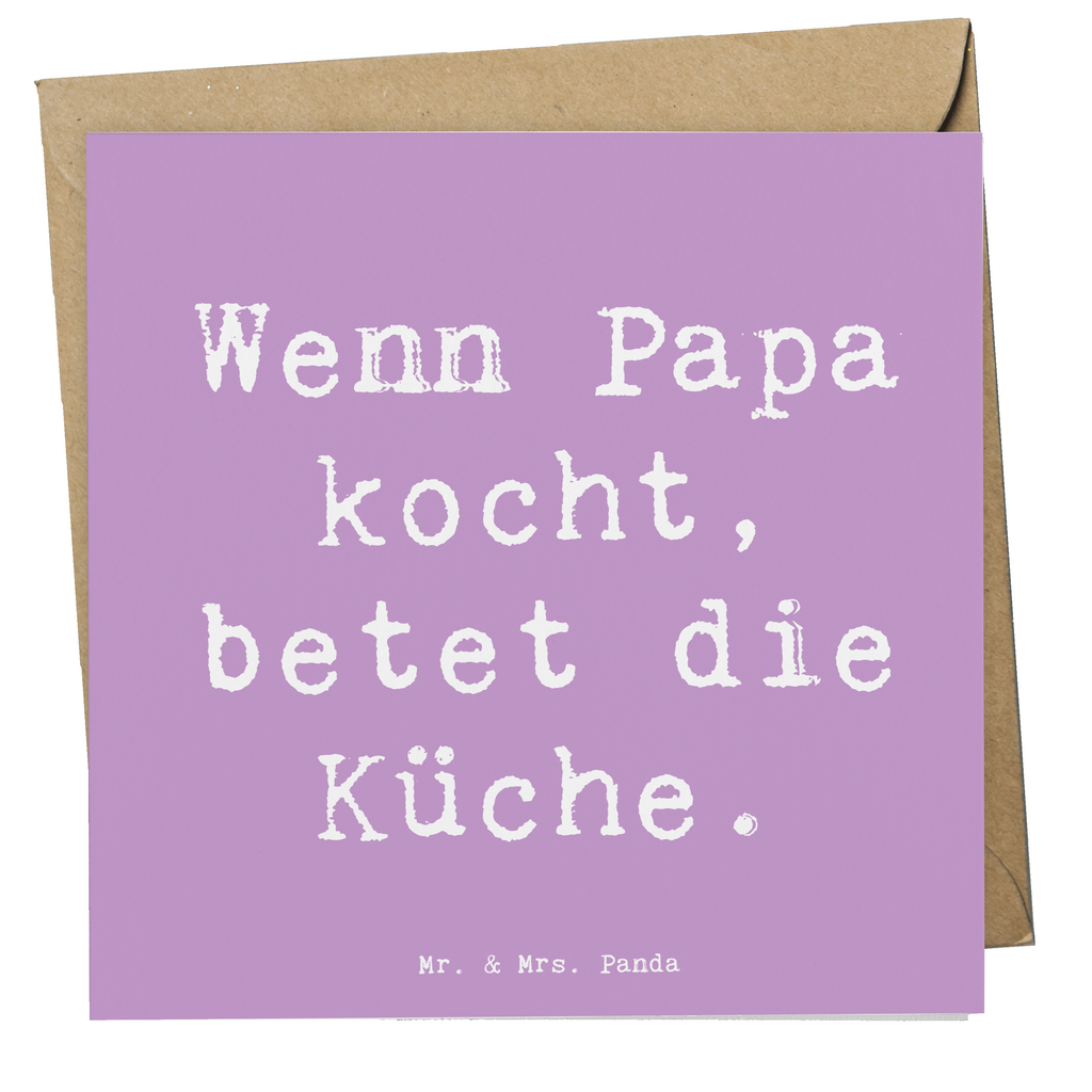 Deluxe Karte Spruch Vater Koch Karte, Grußkarte, Klappkarte, Einladungskarte, Glückwunschkarte, Hochzeitskarte, Geburtstagskarte, Hochwertige Grußkarte, Hochwertige Klappkarte, Familie, Vatertag, Muttertag, Bruder, Schwester, Mama, Papa, Oma, Opa