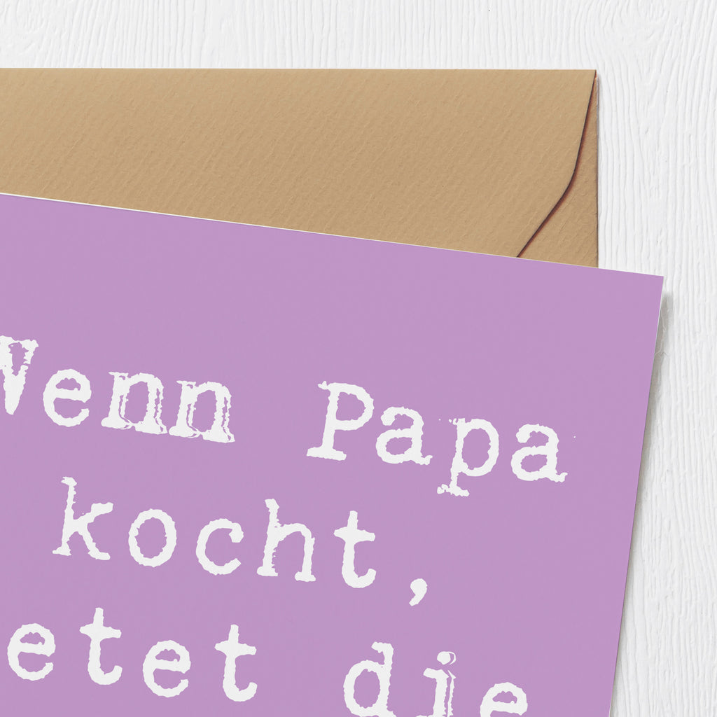 Deluxe Karte Spruch Vater Koch Karte, Grußkarte, Klappkarte, Einladungskarte, Glückwunschkarte, Hochzeitskarte, Geburtstagskarte, Hochwertige Grußkarte, Hochwertige Klappkarte, Familie, Vatertag, Muttertag, Bruder, Schwester, Mama, Papa, Oma, Opa