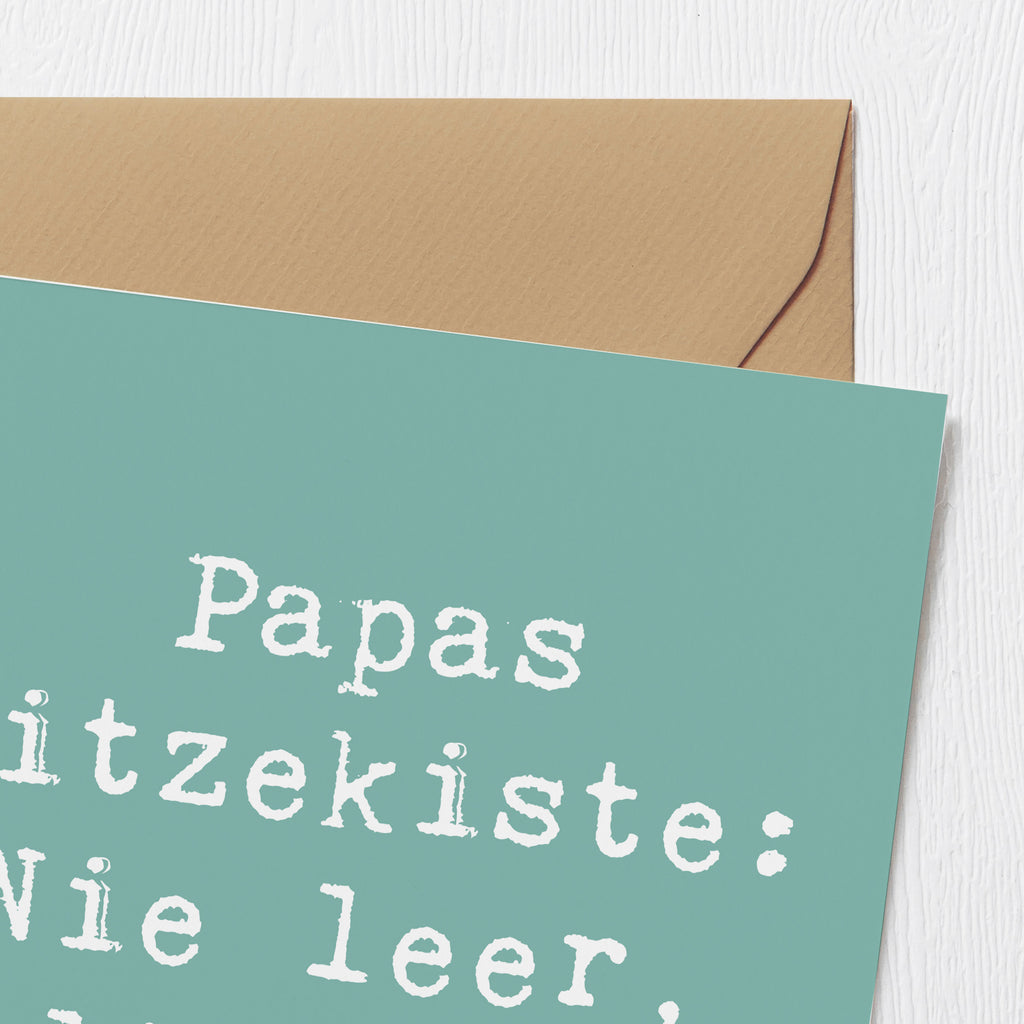 Deluxe Karte Spruch Vater Witzekiste Karte, Grußkarte, Klappkarte, Einladungskarte, Glückwunschkarte, Hochzeitskarte, Geburtstagskarte, Hochwertige Grußkarte, Hochwertige Klappkarte, Familie, Vatertag, Muttertag, Bruder, Schwester, Mama, Papa, Oma, Opa