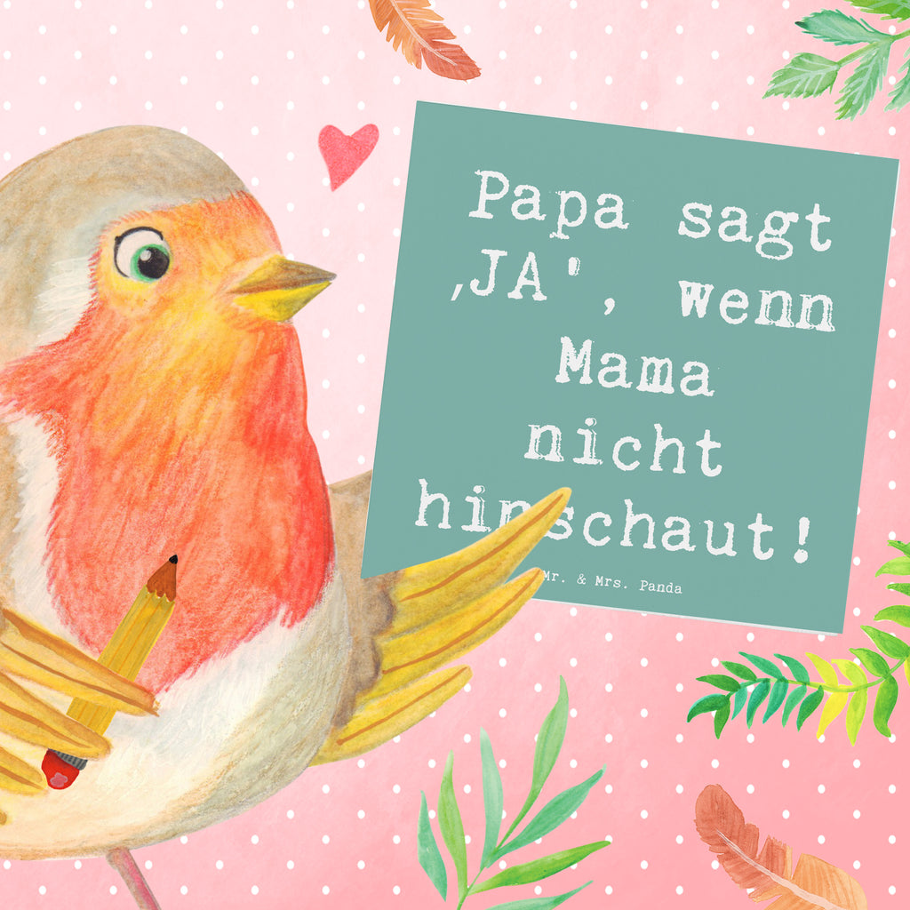 Deluxe Karte Spruch Vater Geheimhaltung Karte, Grußkarte, Klappkarte, Einladungskarte, Glückwunschkarte, Hochzeitskarte, Geburtstagskarte, Hochwertige Grußkarte, Hochwertige Klappkarte, Familie, Vatertag, Muttertag, Bruder, Schwester, Mama, Papa, Oma, Opa