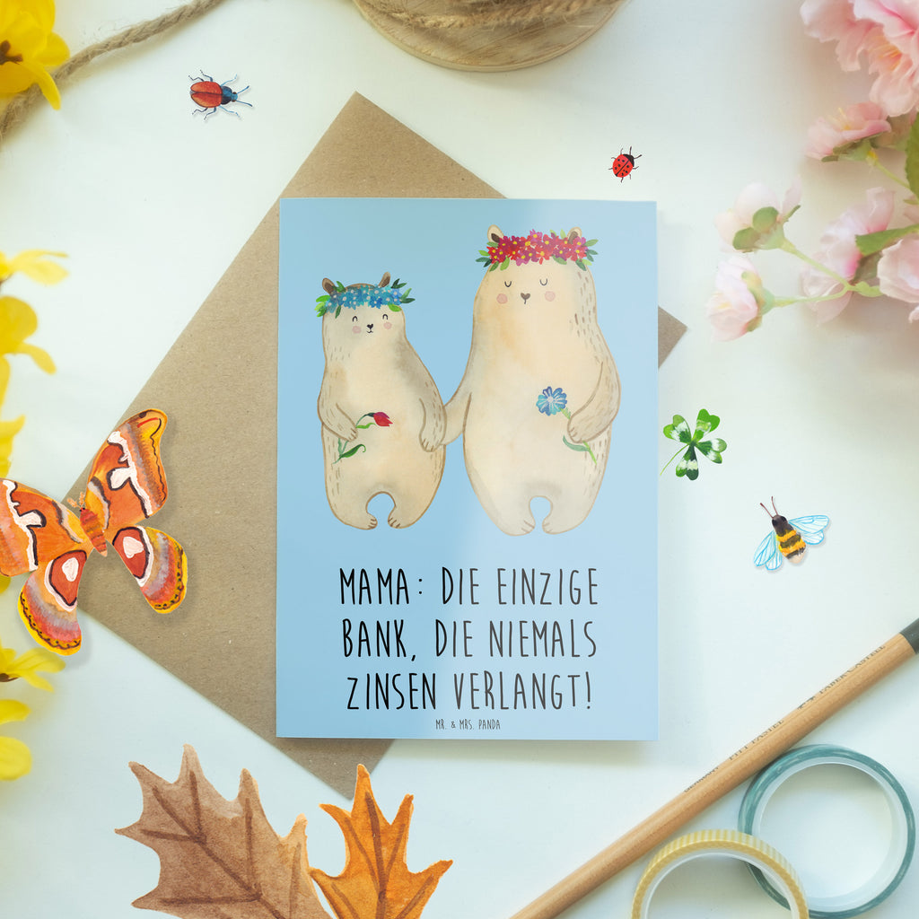 Grußkarte Mutter Bank Grußkarte, Klappkarte, Einladungskarte, Glückwunschkarte, Hochzeitskarte, Geburtstagskarte, Karte, Ansichtskarten, Familie, Vatertag, Muttertag, Bruder, Schwester, Mama, Papa, Oma, Opa