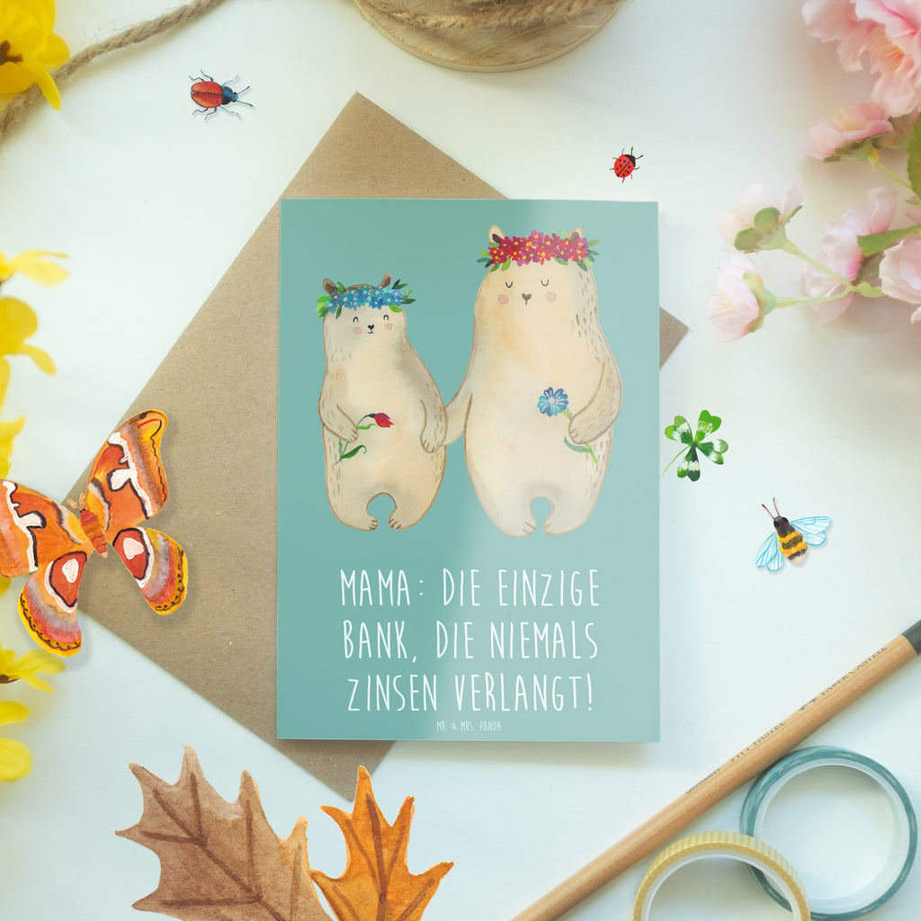 Grußkarte Mutter Bank Grußkarte, Klappkarte, Einladungskarte, Glückwunschkarte, Hochzeitskarte, Geburtstagskarte, Karte, Ansichtskarten, Familie, Vatertag, Muttertag, Bruder, Schwester, Mama, Papa, Oma, Opa