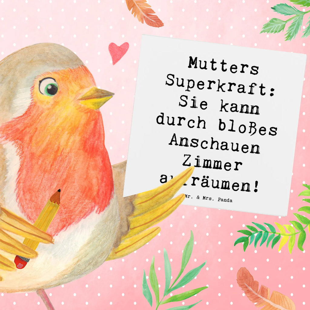 Deluxe Karte Spruch Mutters Magie Karte, Grußkarte, Klappkarte, Einladungskarte, Glückwunschkarte, Hochzeitskarte, Geburtstagskarte, Hochwertige Grußkarte, Hochwertige Klappkarte, Familie, Vatertag, Muttertag, Bruder, Schwester, Mama, Papa, Oma, Opa