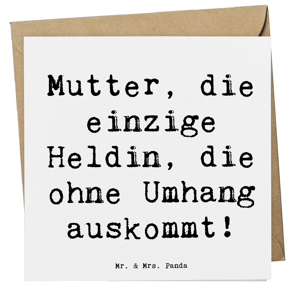 Deluxe Karte Spruch Heldin Mutter Karte, Grußkarte, Klappkarte, Einladungskarte, Glückwunschkarte, Hochzeitskarte, Geburtstagskarte, Hochwertige Grußkarte, Hochwertige Klappkarte, Familie, Vatertag, Muttertag, Bruder, Schwester, Mama, Papa, Oma, Opa