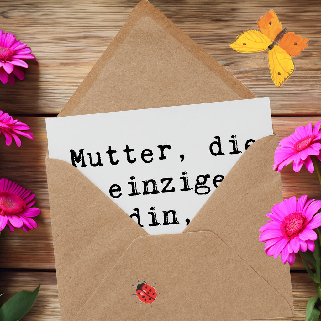 Deluxe Karte Spruch Heldin Mutter Karte, Grußkarte, Klappkarte, Einladungskarte, Glückwunschkarte, Hochzeitskarte, Geburtstagskarte, Hochwertige Grußkarte, Hochwertige Klappkarte, Familie, Vatertag, Muttertag, Bruder, Schwester, Mama, Papa, Oma, Opa