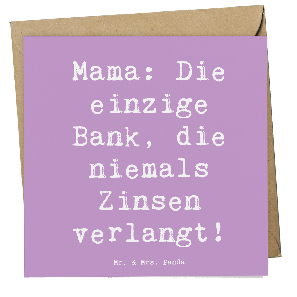 Deluxe Karte Spruch Mutter Bank Karte, Grußkarte, Klappkarte, Einladungskarte, Glückwunschkarte, Hochzeitskarte, Geburtstagskarte, Hochwertige Grußkarte, Hochwertige Klappkarte, Familie, Vatertag, Muttertag, Bruder, Schwester, Mama, Papa, Oma, Opa