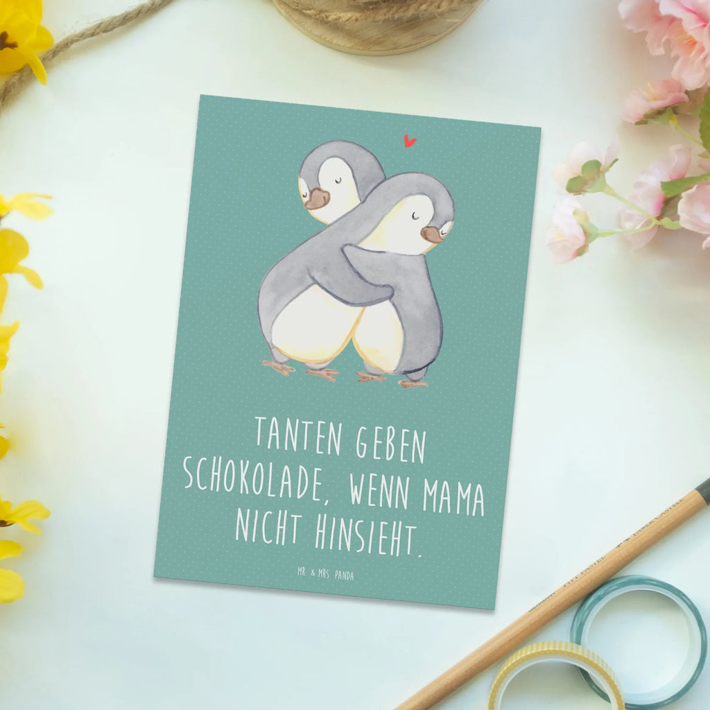 Postkarte Tanten geben Schokolade, wenn Mama nicht hinsieht. Postkarte, Karte, Geschenkkarte, Grußkarte, Einladung, Ansichtskarte, Geburtstagskarte, Einladungskarte, Dankeskarte, Ansichtskarten, Einladung Geburtstag, Einladungskarten Geburtstag, Familie, Vatertag, Muttertag, Bruder, Schwester, Mama, Papa, Oma, Opa