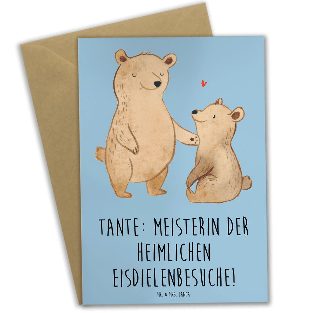 Grußkarte Tante Eisdielenmeisterin Grußkarte, Klappkarte, Einladungskarte, Glückwunschkarte, Hochzeitskarte, Geburtstagskarte, Karte, Ansichtskarten, Familie, Vatertag, Muttertag, Bruder, Schwester, Mama, Papa, Oma, Opa