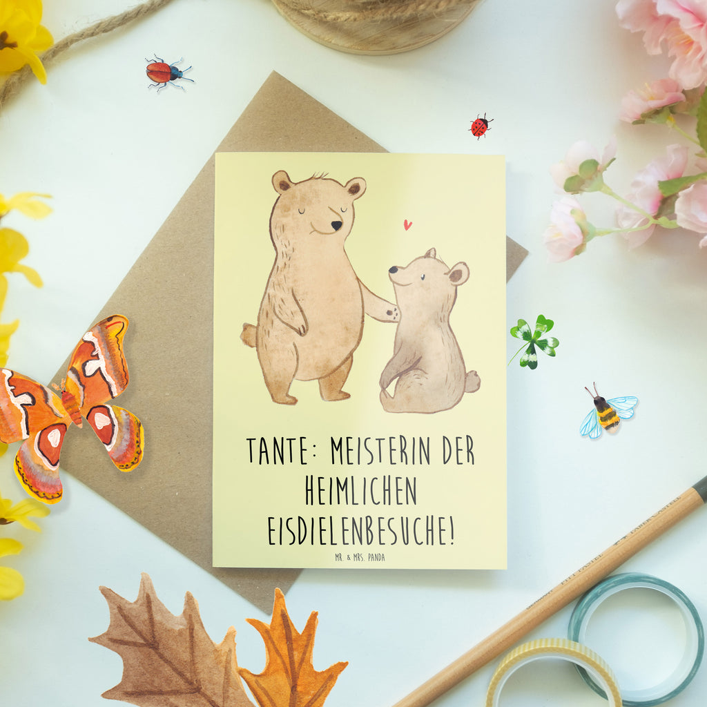 Grußkarte Tante Eisdielenmeisterin Grußkarte, Klappkarte, Einladungskarte, Glückwunschkarte, Hochzeitskarte, Geburtstagskarte, Karte, Ansichtskarten, Familie, Vatertag, Muttertag, Bruder, Schwester, Mama, Papa, Oma, Opa