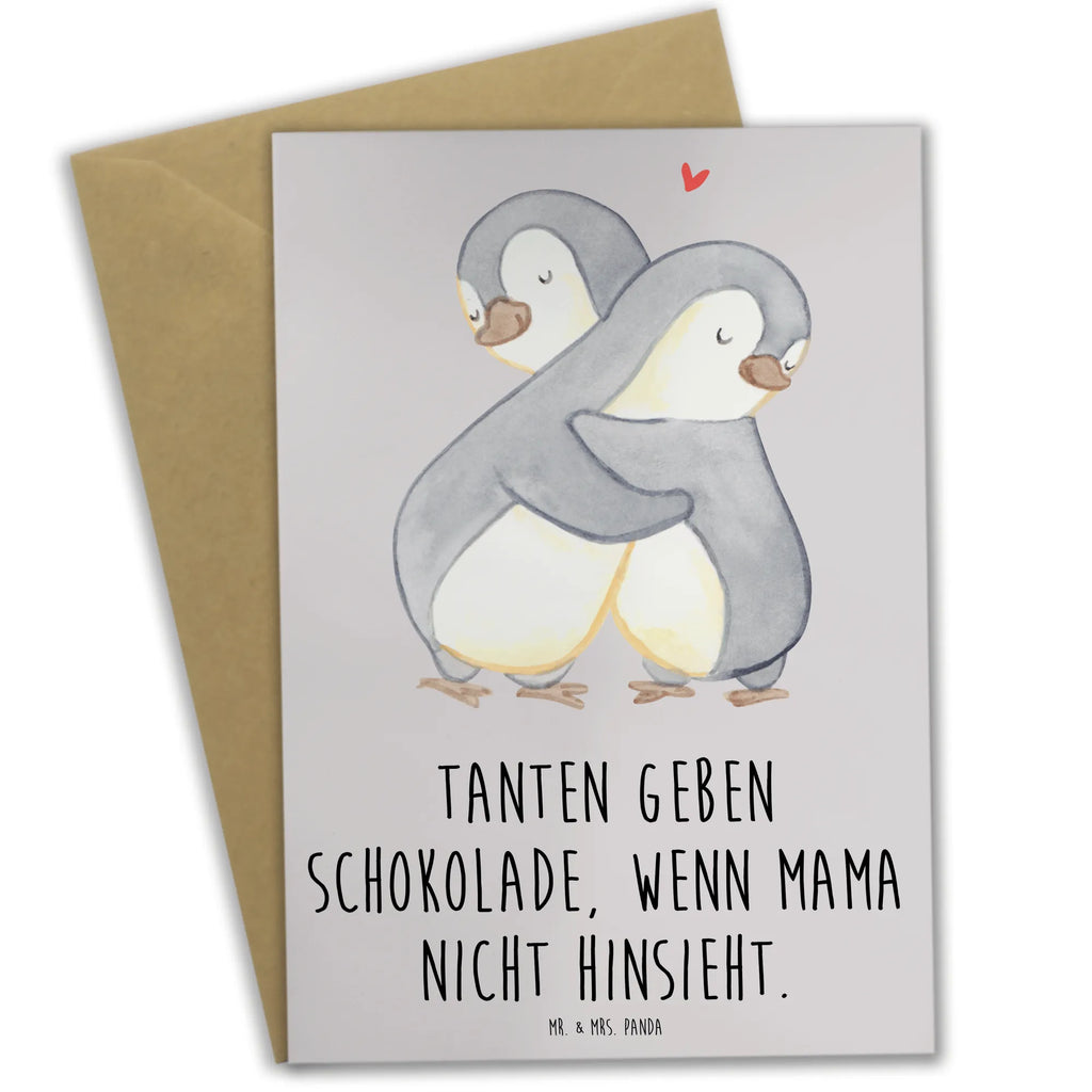 Grußkarte Tanten geben Schokolade, wenn Mama nicht hinsieht. Grußkarte, Klappkarte, Einladungskarte, Glückwunschkarte, Hochzeitskarte, Geburtstagskarte, Karte, Ansichtskarten, Familie, Vatertag, Muttertag, Bruder, Schwester, Mama, Papa, Oma, Opa