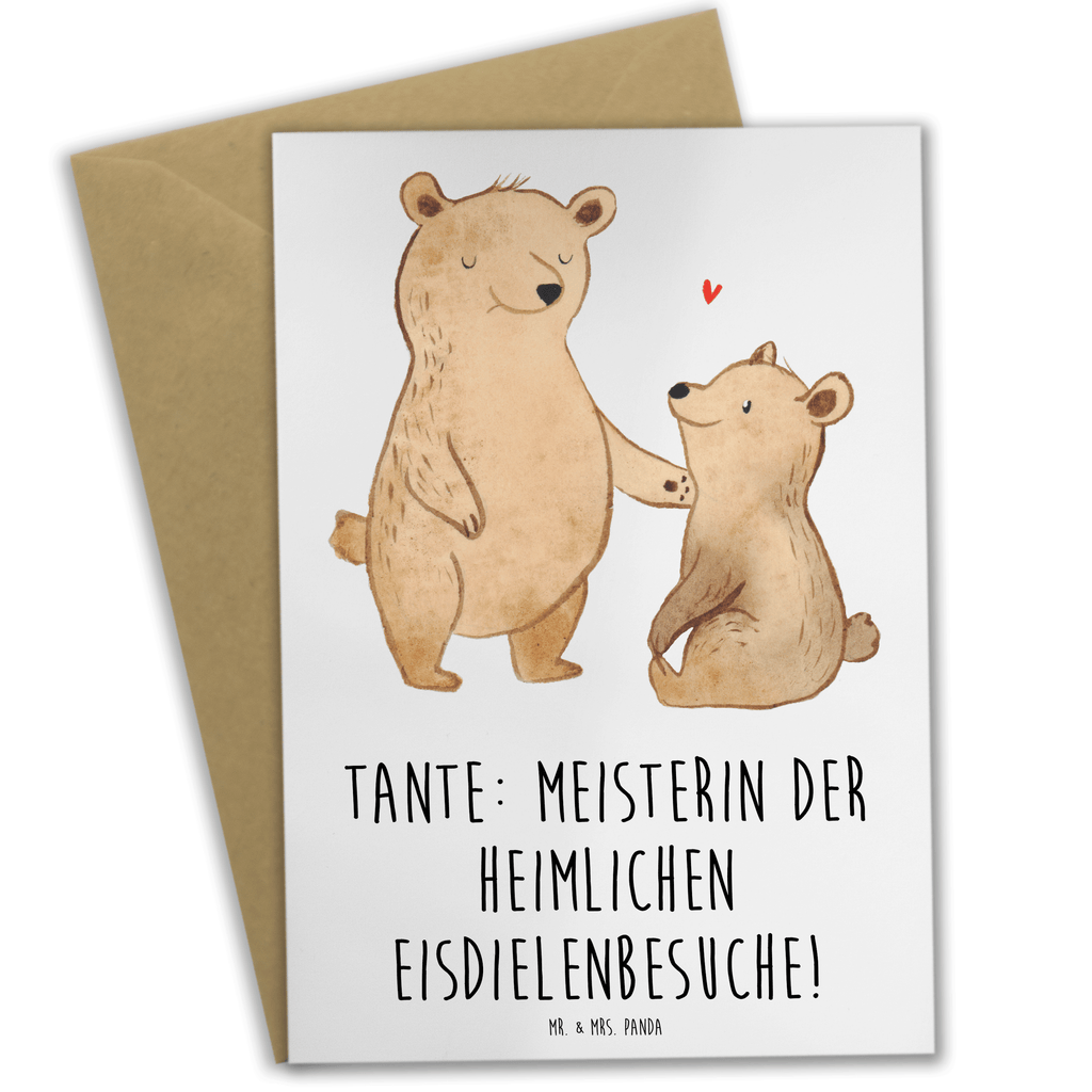 Grußkarte Tante Eisdielenmeisterin Grußkarte, Klappkarte, Einladungskarte, Glückwunschkarte, Hochzeitskarte, Geburtstagskarte, Karte, Ansichtskarten, Familie, Vatertag, Muttertag, Bruder, Schwester, Mama, Papa, Oma, Opa