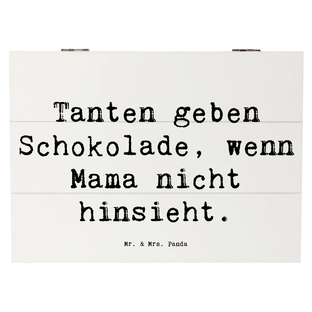 Holzkiste Spruch Tanten geben Schokolade, wenn Mama nicht hinsieht. Holzkiste, Kiste, Schatzkiste, Truhe, Schatulle, XXL, Erinnerungsbox, Erinnerungskiste, Dekokiste, Aufbewahrungsbox, Geschenkbox, Geschenkdose, Familie, Vatertag, Muttertag, Bruder, Schwester, Mama, Papa, Oma, Opa