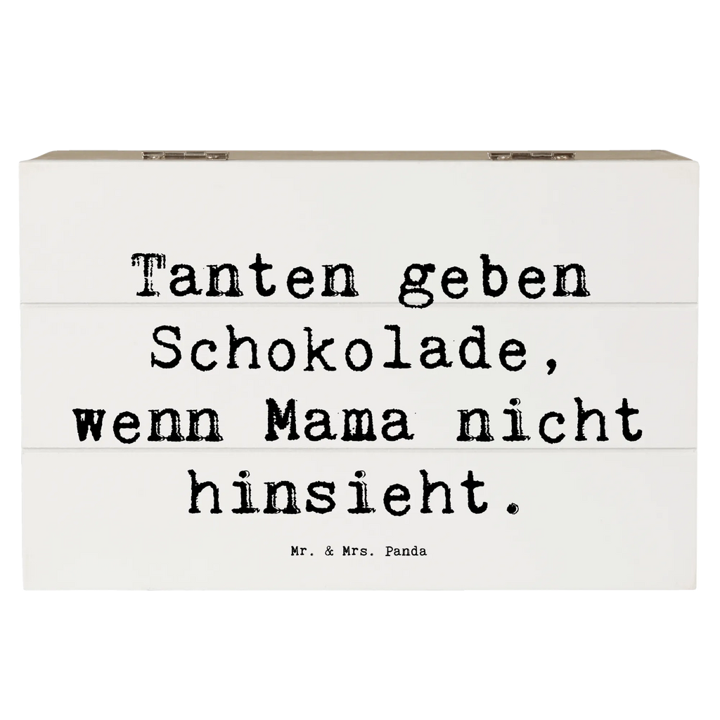 Holzkiste Spruch Tanten geben Schokolade, wenn Mama nicht hinsieht. Holzkiste, Kiste, Schatzkiste, Truhe, Schatulle, XXL, Erinnerungsbox, Erinnerungskiste, Dekokiste, Aufbewahrungsbox, Geschenkbox, Geschenkdose, Familie, Vatertag, Muttertag, Bruder, Schwester, Mama, Papa, Oma, Opa