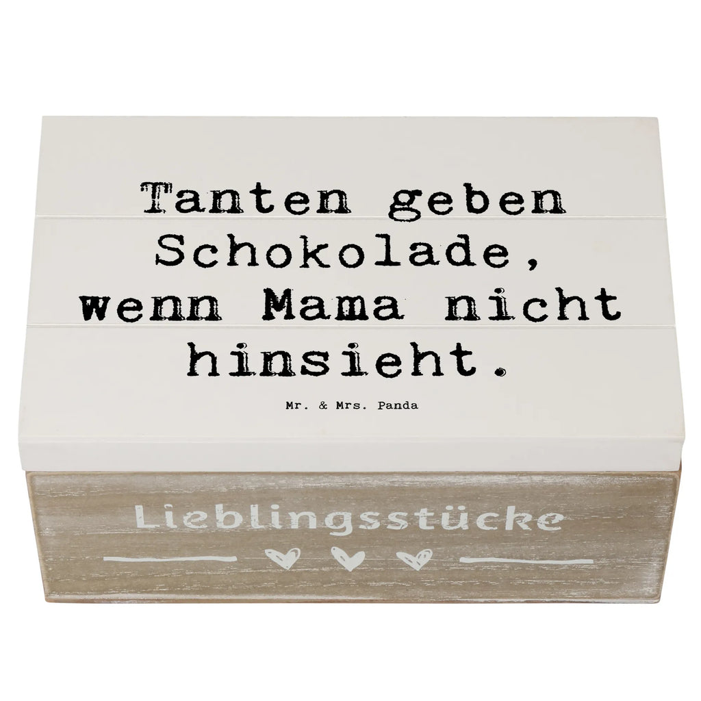 Holzkiste Spruch Tanten geben Schokolade, wenn Mama nicht hinsieht. Holzkiste, Kiste, Schatzkiste, Truhe, Schatulle, XXL, Erinnerungsbox, Erinnerungskiste, Dekokiste, Aufbewahrungsbox, Geschenkbox, Geschenkdose, Familie, Vatertag, Muttertag, Bruder, Schwester, Mama, Papa, Oma, Opa