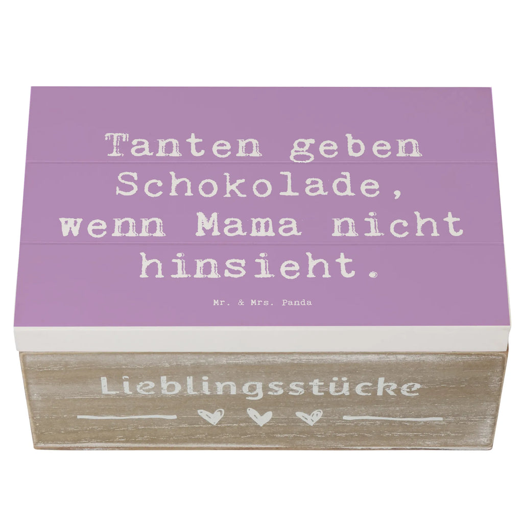 Holzkiste Spruch Tanten geben Schokolade, wenn Mama nicht hinsieht. Holzkiste, Kiste, Schatzkiste, Truhe, Schatulle, XXL, Erinnerungsbox, Erinnerungskiste, Dekokiste, Aufbewahrungsbox, Geschenkbox, Geschenkdose, Familie, Vatertag, Muttertag, Bruder, Schwester, Mama, Papa, Oma, Opa