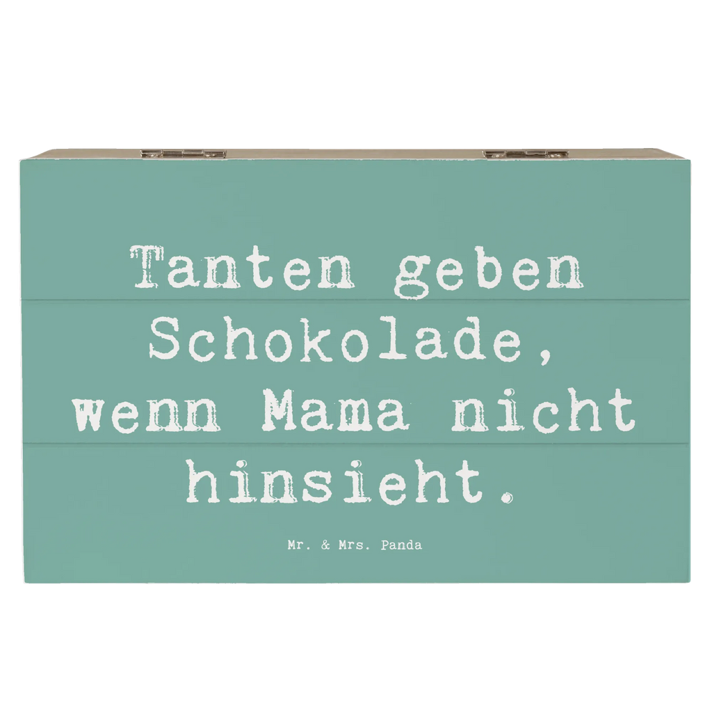 Holzkiste Spruch Tanten geben Schokolade, wenn Mama nicht hinsieht. Holzkiste, Kiste, Schatzkiste, Truhe, Schatulle, XXL, Erinnerungsbox, Erinnerungskiste, Dekokiste, Aufbewahrungsbox, Geschenkbox, Geschenkdose, Familie, Vatertag, Muttertag, Bruder, Schwester, Mama, Papa, Oma, Opa