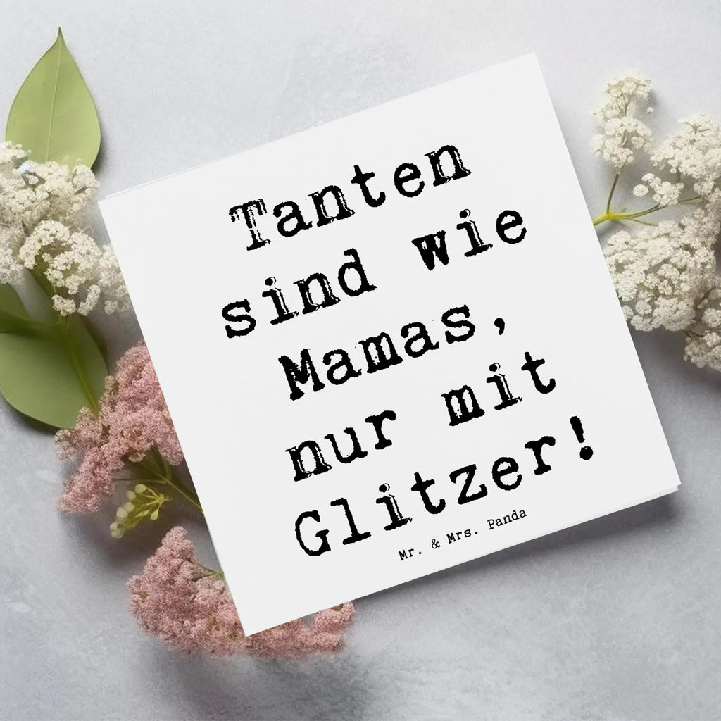 Deluxe Karte Spruch Glitzernde Tante Karte, Grußkarte, Klappkarte, Einladungskarte, Glückwunschkarte, Hochzeitskarte, Geburtstagskarte, Hochwertige Grußkarte, Hochwertige Klappkarte, Familie, Vatertag, Muttertag, Bruder, Schwester, Mama, Papa, Oma, Opa