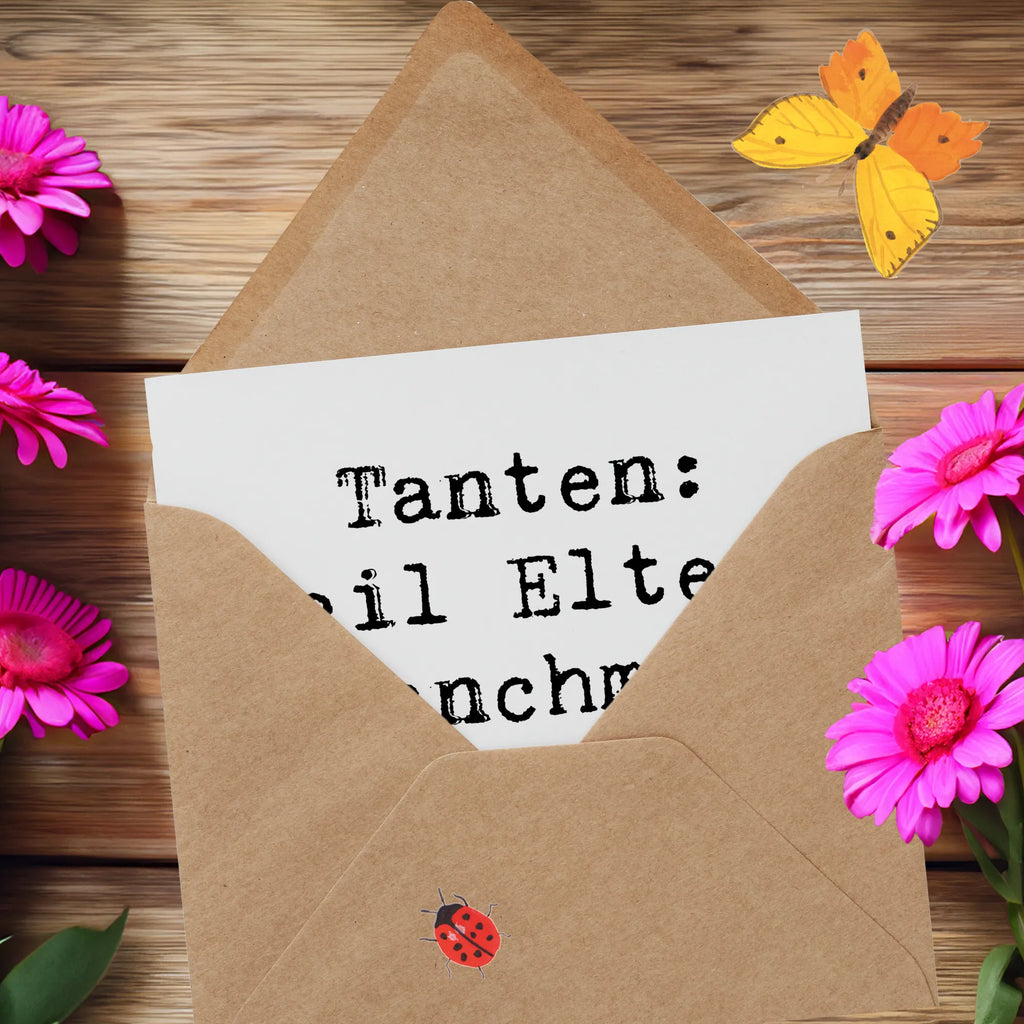 Deluxe Karte Spruch Liebe Tanten Karte, Grußkarte, Klappkarte, Einladungskarte, Glückwunschkarte, Hochzeitskarte, Geburtstagskarte, Hochwertige Grußkarte, Hochwertige Klappkarte, Familie, Vatertag, Muttertag, Bruder, Schwester, Mama, Papa, Oma, Opa