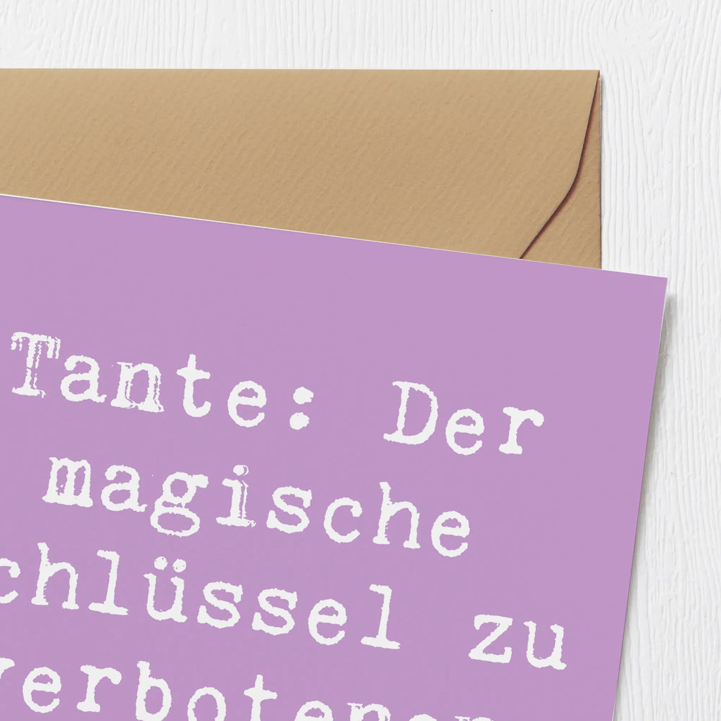 Deluxe Karte Spruch Zauberhafte Tante Karte, Grußkarte, Klappkarte, Einladungskarte, Glückwunschkarte, Hochzeitskarte, Geburtstagskarte, Hochwertige Grußkarte, Hochwertige Klappkarte, Familie, Vatertag, Muttertag, Bruder, Schwester, Mama, Papa, Oma, Opa