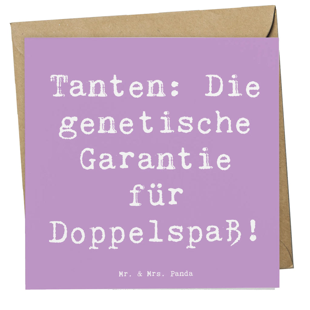 Deluxe Karte Spruch Tanten Doppelspaß Karte, Grußkarte, Klappkarte, Einladungskarte, Glückwunschkarte, Hochzeitskarte, Geburtstagskarte, Hochwertige Grußkarte, Hochwertige Klappkarte, Familie, Vatertag, Muttertag, Bruder, Schwester, Mama, Papa, Oma, Opa