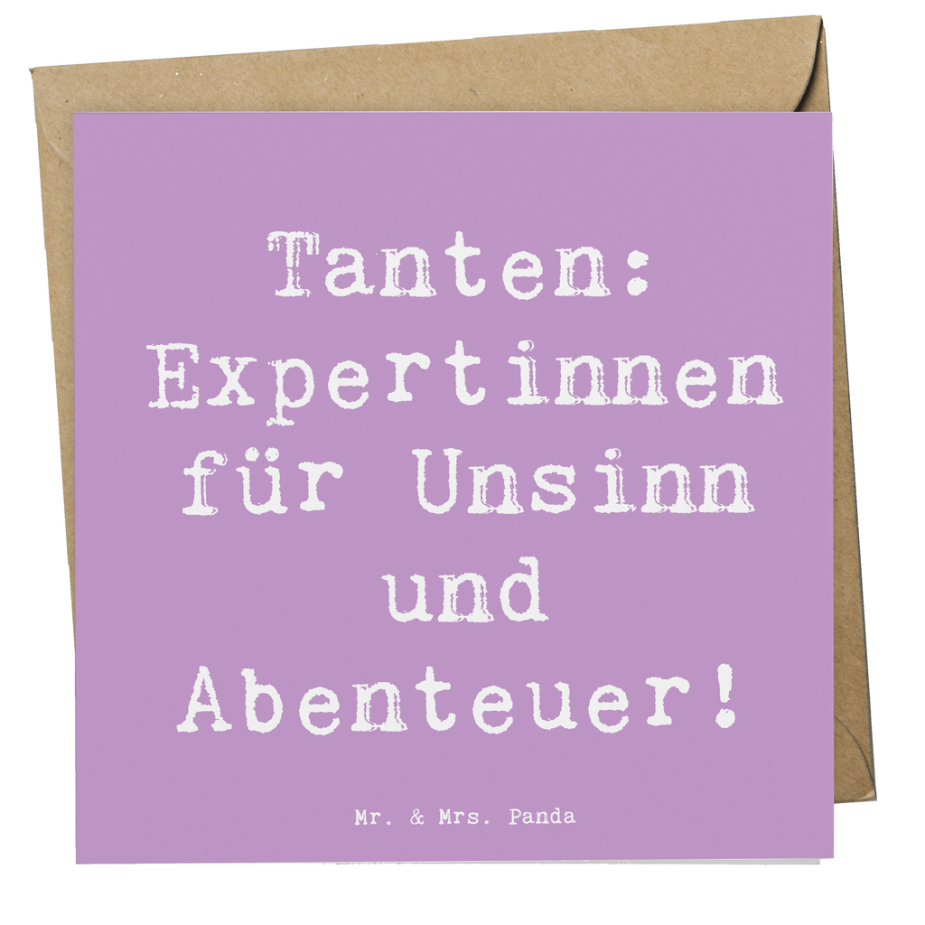 Deluxe Karte Spruch Tante Abenteuer Karte, Grußkarte, Klappkarte, Einladungskarte, Glückwunschkarte, Hochzeitskarte, Geburtstagskarte, Hochwertige Grußkarte, Hochwertige Klappkarte, Familie, Vatertag, Muttertag, Bruder, Schwester, Mama, Papa, Oma, Opa