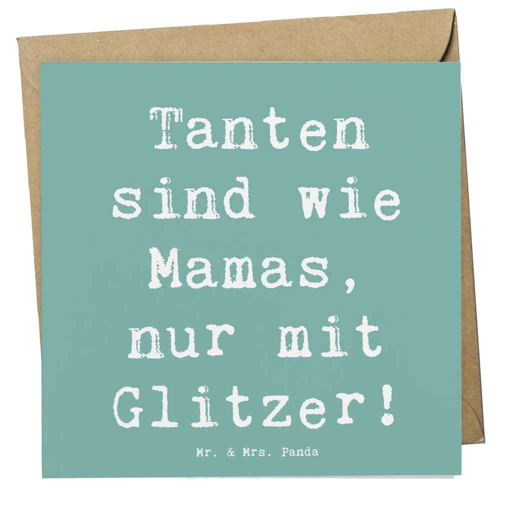 Deluxe Karte Spruch Glitzernde Tante Karte, Grußkarte, Klappkarte, Einladungskarte, Glückwunschkarte, Hochzeitskarte, Geburtstagskarte, Hochwertige Grußkarte, Hochwertige Klappkarte, Familie, Vatertag, Muttertag, Bruder, Schwester, Mama, Papa, Oma, Opa