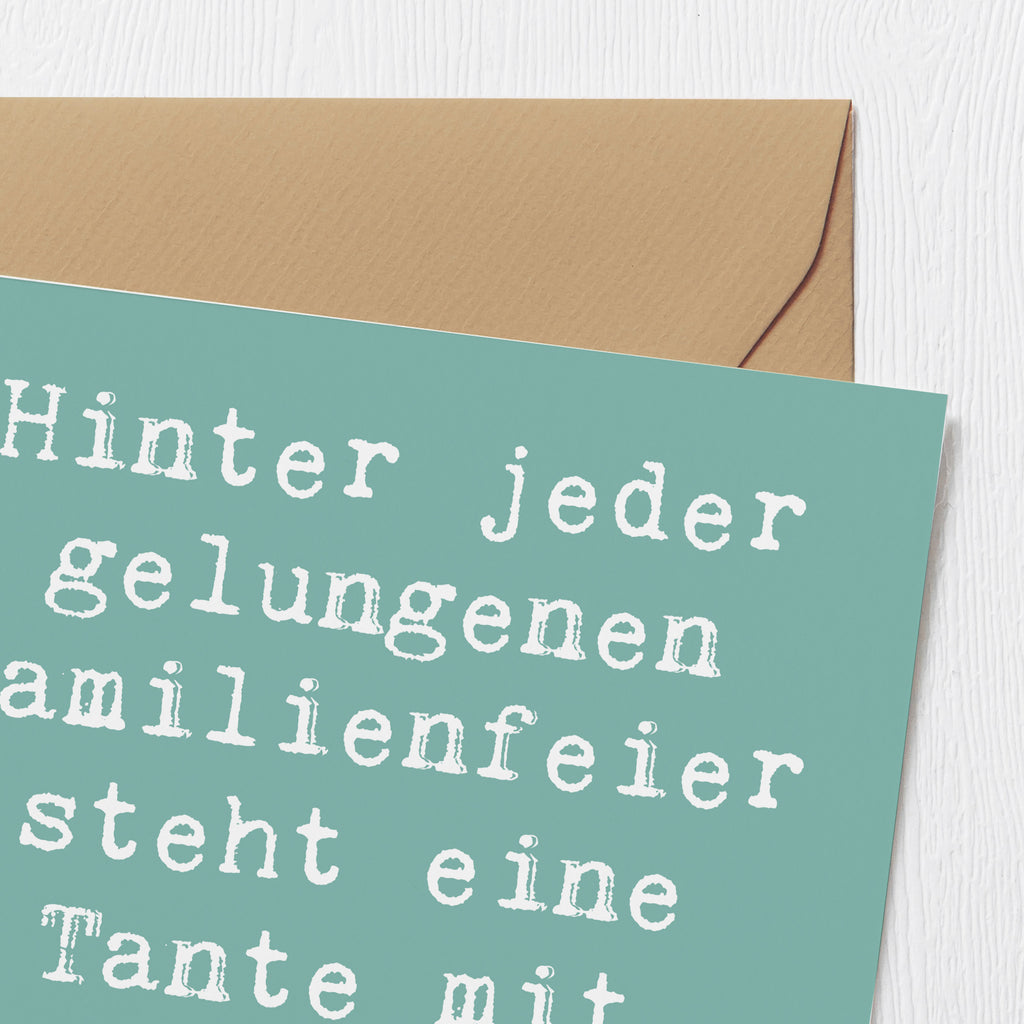 Deluxe Karte Spruch Tante Geheimzutat Karte, Grußkarte, Klappkarte, Einladungskarte, Glückwunschkarte, Hochzeitskarte, Geburtstagskarte, Hochwertige Grußkarte, Hochwertige Klappkarte, Familie, Vatertag, Muttertag, Bruder, Schwester, Mama, Papa, Oma, Opa