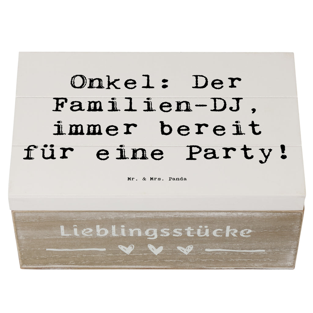 Holzkiste Spruch Onkel Familien-DJ Holzkiste, Kiste, Schatzkiste, Truhe, Schatulle, XXL, Erinnerungsbox, Erinnerungskiste, Dekokiste, Aufbewahrungsbox, Geschenkbox, Geschenkdose, Familie, Vatertag, Muttertag, Bruder, Schwester, Mama, Papa, Oma, Opa