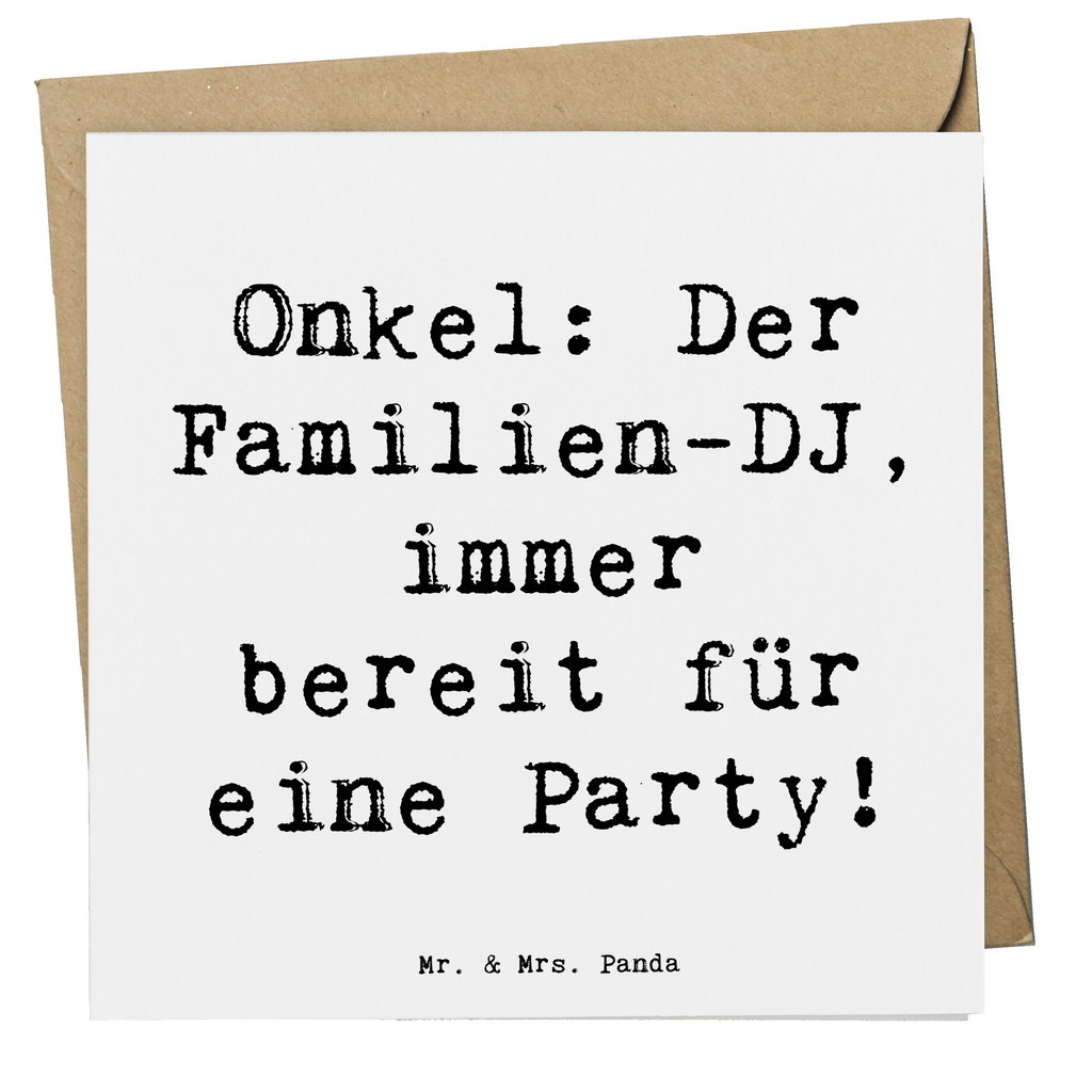 Deluxe Karte Spruch Onkel Familien-DJ Karte, Grußkarte, Klappkarte, Einladungskarte, Glückwunschkarte, Hochzeitskarte, Geburtstagskarte, Hochwertige Grußkarte, Hochwertige Klappkarte, Familie, Vatertag, Muttertag, Bruder, Schwester, Mama, Papa, Oma, Opa