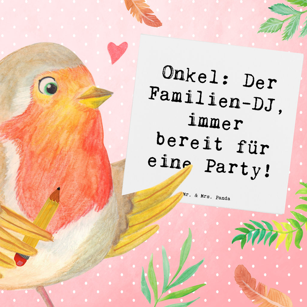 Deluxe Karte Spruch Onkel Familien-DJ Karte, Grußkarte, Klappkarte, Einladungskarte, Glückwunschkarte, Hochzeitskarte, Geburtstagskarte, Hochwertige Grußkarte, Hochwertige Klappkarte, Familie, Vatertag, Muttertag, Bruder, Schwester, Mama, Papa, Oma, Opa