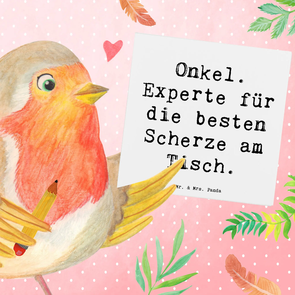 Deluxe Karte Spruch Onkel Scherzkönig Karte, Grußkarte, Klappkarte, Einladungskarte, Glückwunschkarte, Hochzeitskarte, Geburtstagskarte, Hochwertige Grußkarte, Hochwertige Klappkarte, Familie, Vatertag, Muttertag, Bruder, Schwester, Mama, Papa, Oma, Opa