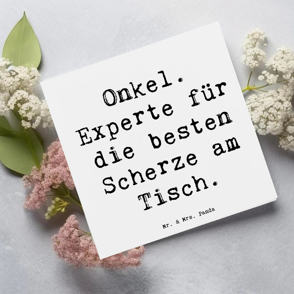 Deluxe Karte Spruch Onkel Scherzkönig Karte, Grußkarte, Klappkarte, Einladungskarte, Glückwunschkarte, Hochzeitskarte, Geburtstagskarte, Hochwertige Grußkarte, Hochwertige Klappkarte, Familie, Vatertag, Muttertag, Bruder, Schwester, Mama, Papa, Oma, Opa