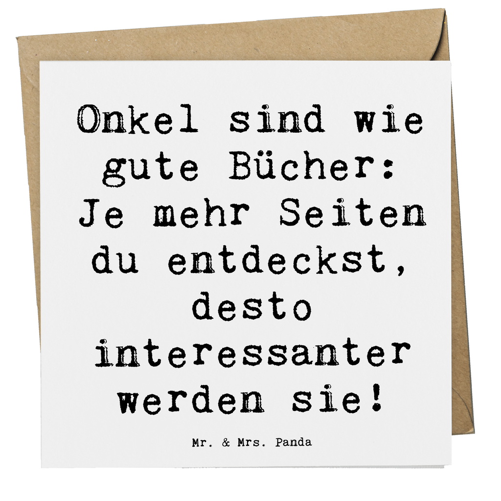 Deluxe Karte Spruch Onkel Bücher Karte, Grußkarte, Klappkarte, Einladungskarte, Glückwunschkarte, Hochzeitskarte, Geburtstagskarte, Hochwertige Grußkarte, Hochwertige Klappkarte, Familie, Vatertag, Muttertag, Bruder, Schwester, Mama, Papa, Oma, Opa