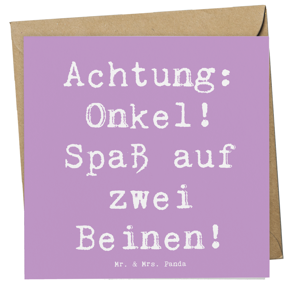 Deluxe Karte Spruch Spaßiger Onkel Karte, Grußkarte, Klappkarte, Einladungskarte, Glückwunschkarte, Hochzeitskarte, Geburtstagskarte, Hochwertige Grußkarte, Hochwertige Klappkarte, Familie, Vatertag, Muttertag, Bruder, Schwester, Mama, Papa, Oma, Opa